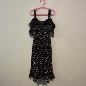 Chenault‎ Black Floral Kids Dress